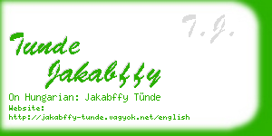 tunde jakabffy business card
